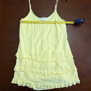 Jun and ivy‎ yellow ruffle spaghetti straps babydoll fairy whimsical small top